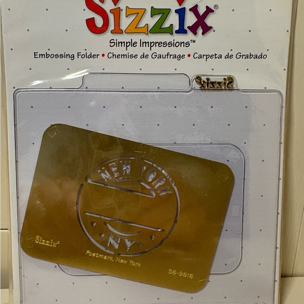 Sizzix Simple Impressions Embossing Folder - New York Post Mark